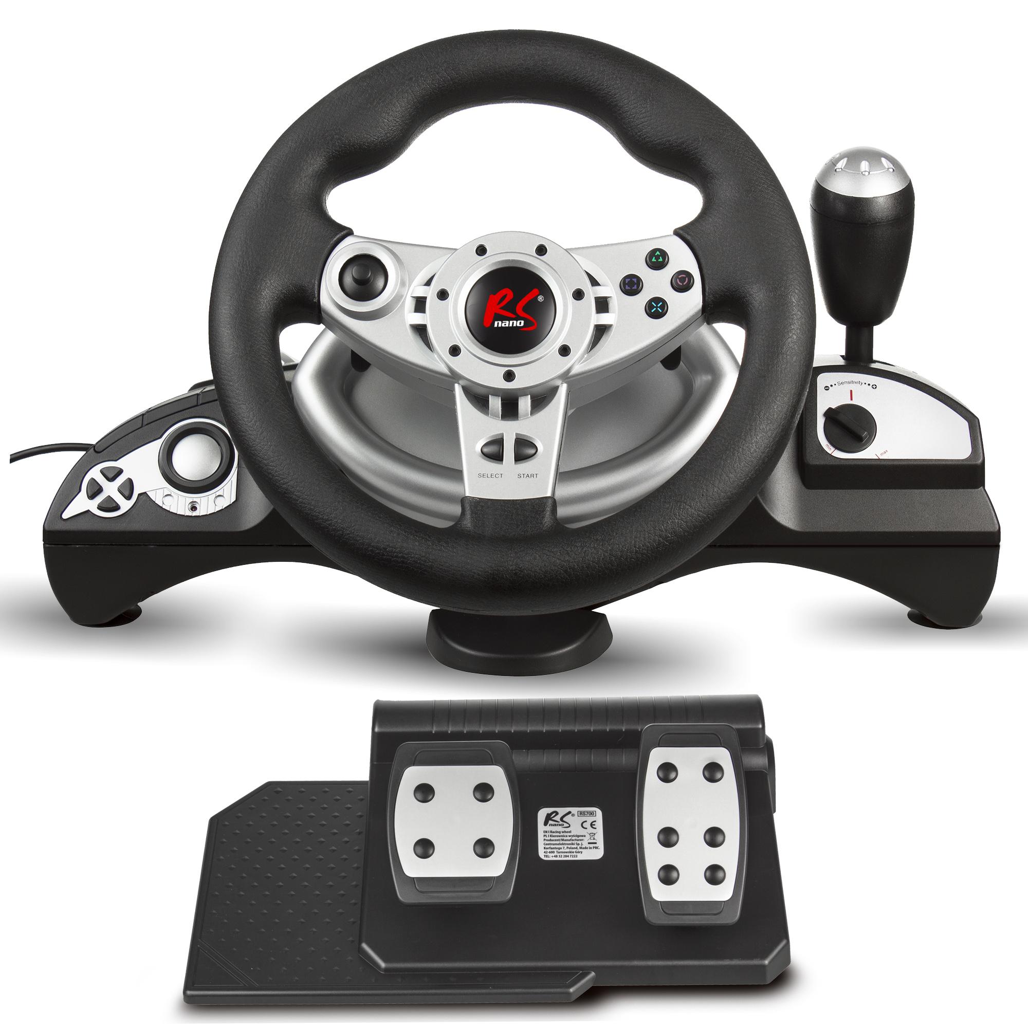Žaidimų vairas Nano RS700 / Gaming steering wheel / PS4 / PS3 / XBOX
