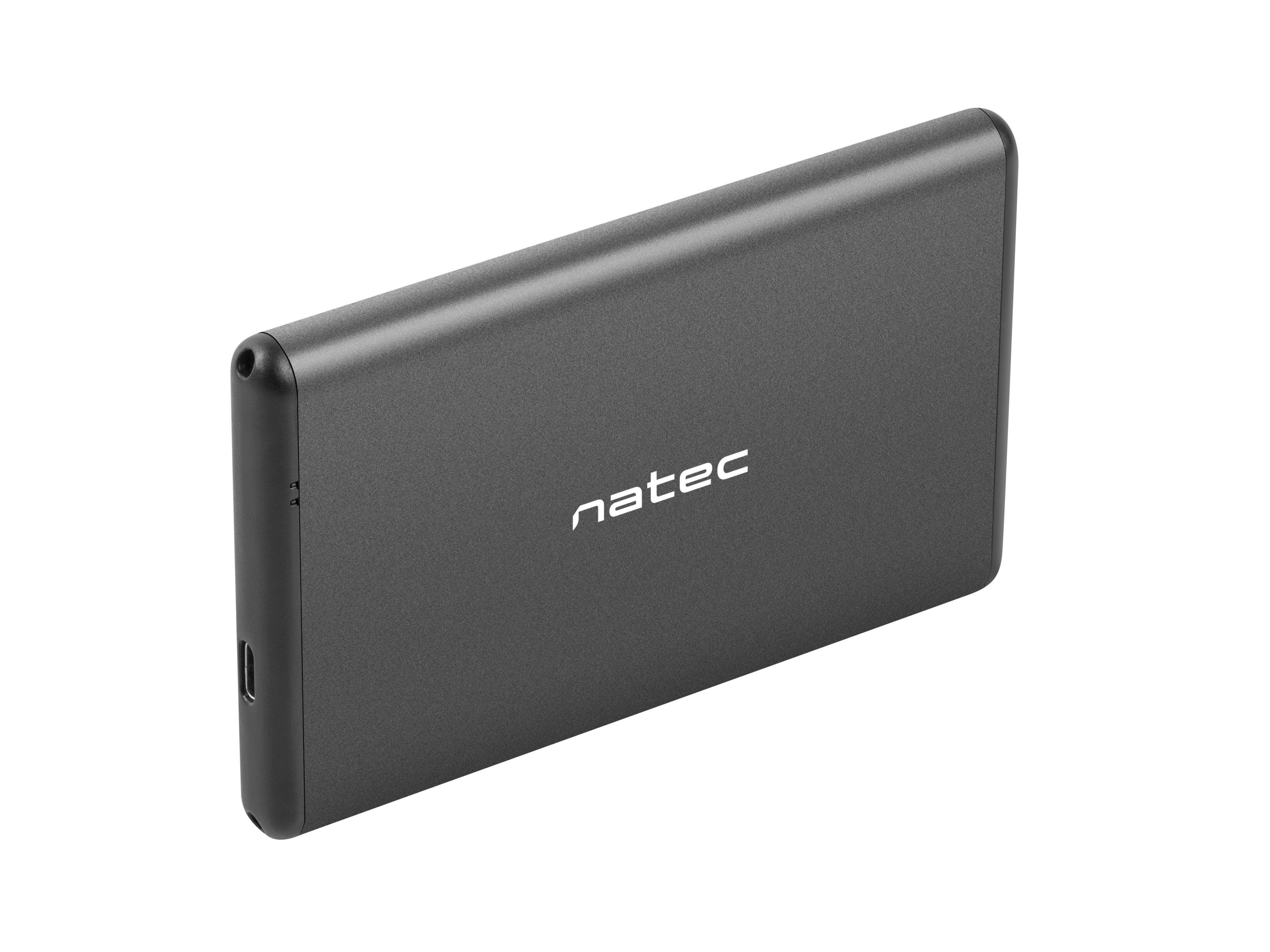 NATEC NKZ-0942 Natec išorinis HDD/SSD korpusas RHINO-C, skirtas 2,5" SATA - USB Type-C, aliuminis