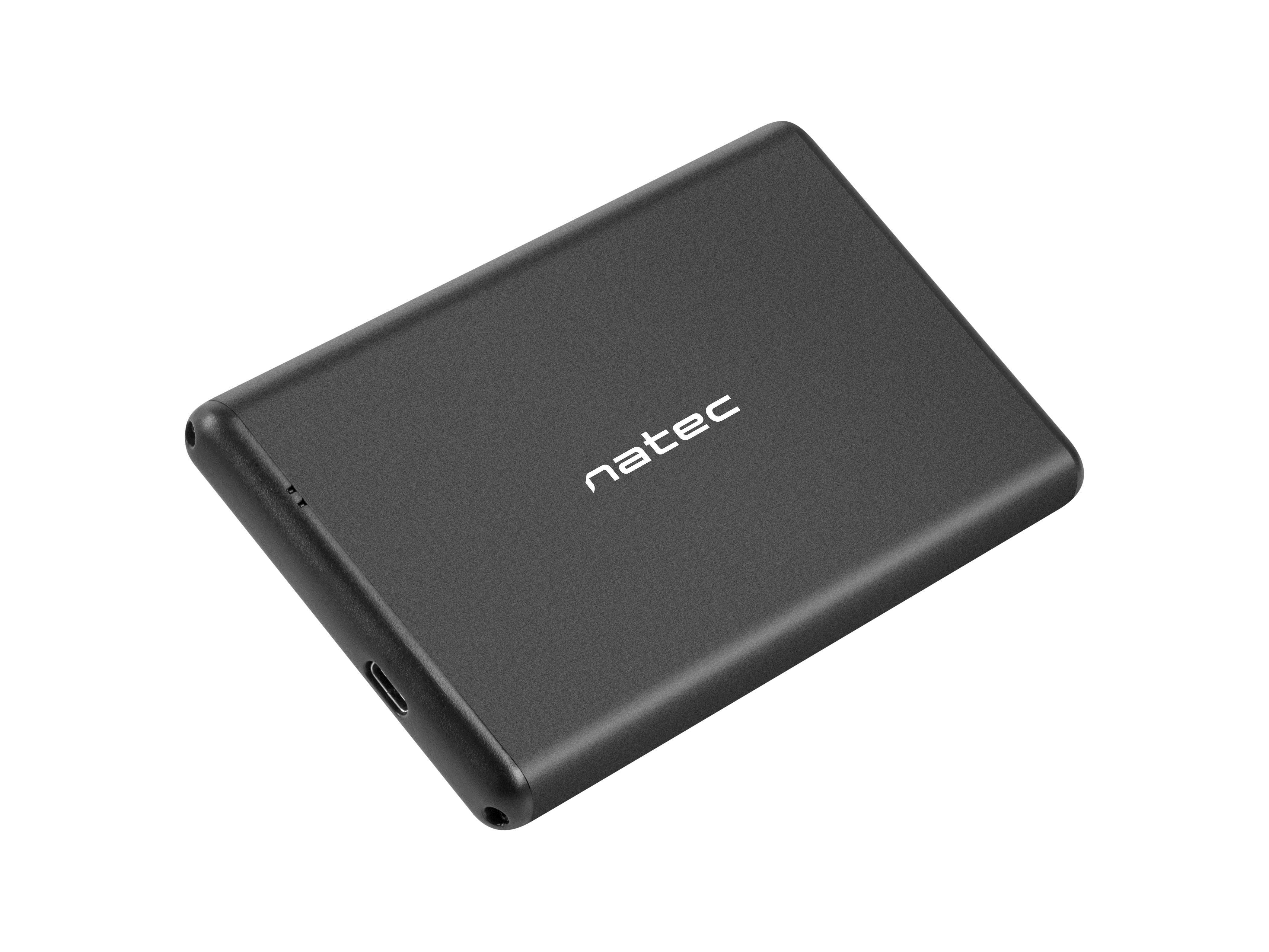 NATEC NKZ-0942 Natec išorinis HDD/SSD korpusas RHINO-C, skirtas 2,5" SATA - USB Type-C, aliuminis