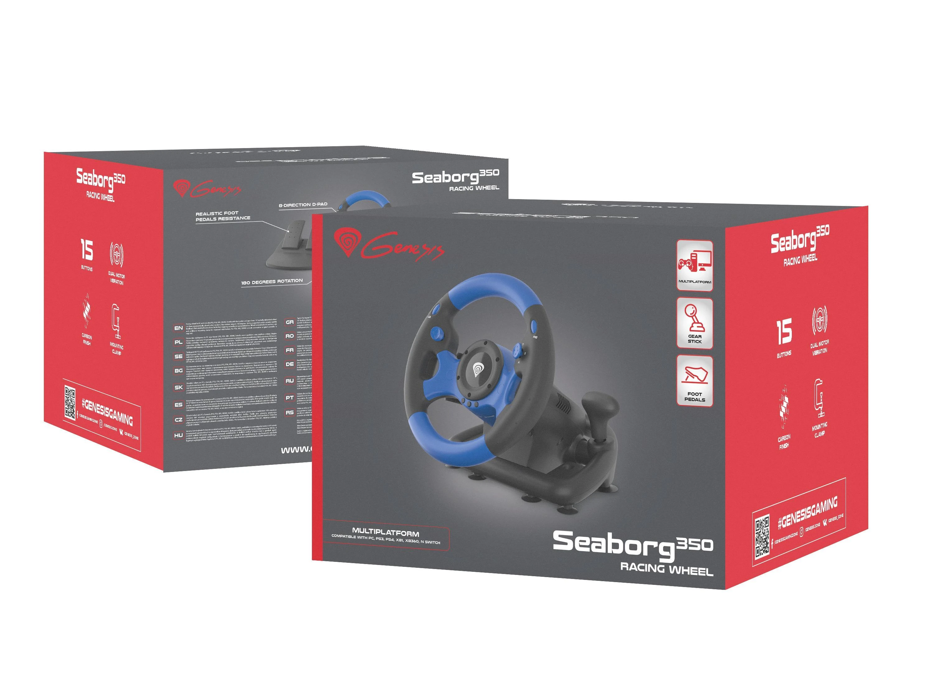 NATEC NGK-1566 Genesis Driving Wheel SEABORG 350, skirtas asmeniniam kompiuteriui / konsolei