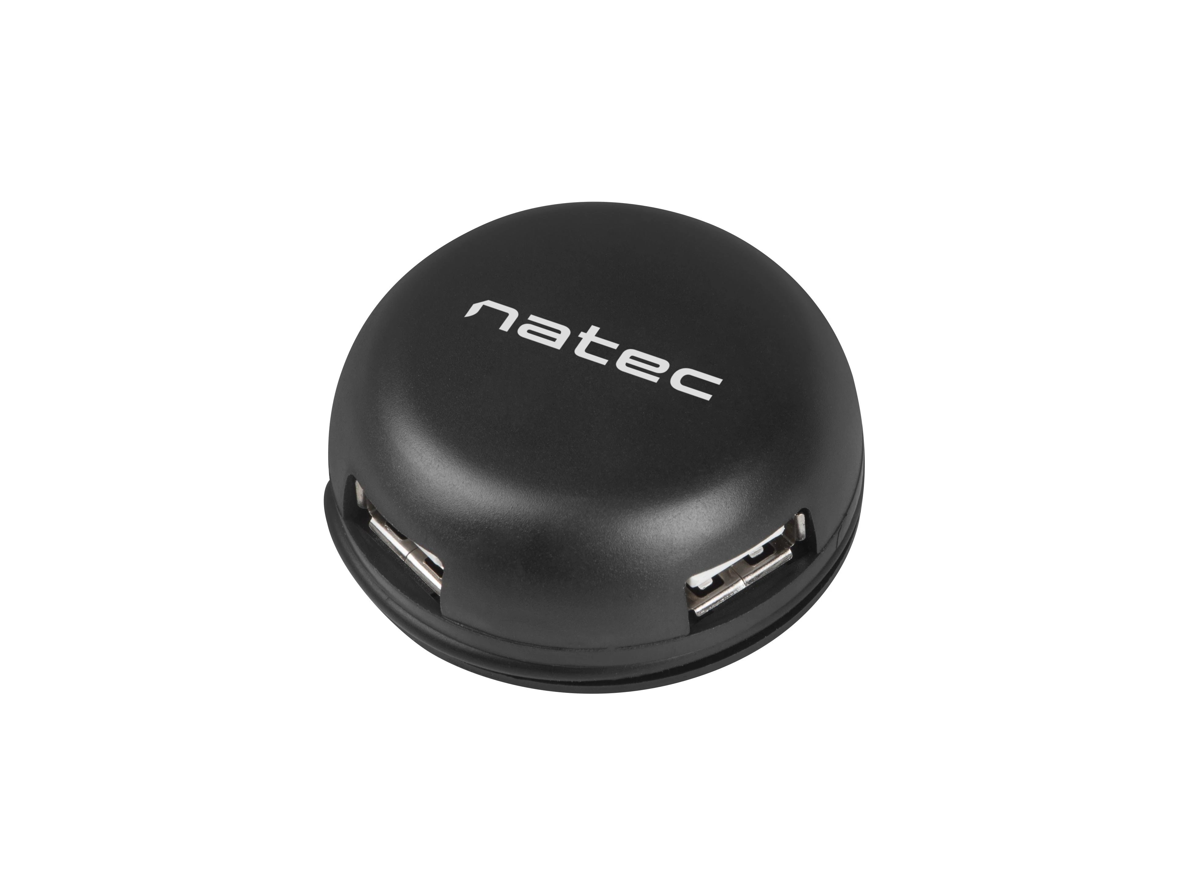 NATEC NHU-1330 Hub USB 2.0 BUMBLEBEE 4-jungtys Juodas