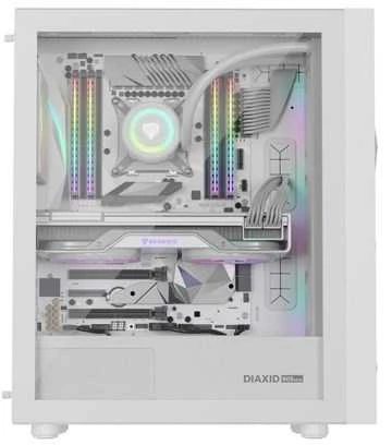 NATEC Genesis PC Case Diaxid 605 baltas ARGB