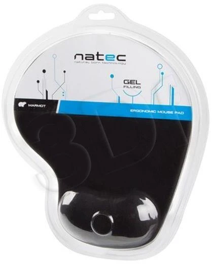 NATEC NPF-0783 Pelės kilimėlis Ergonomic MARMOT gel filling juodas