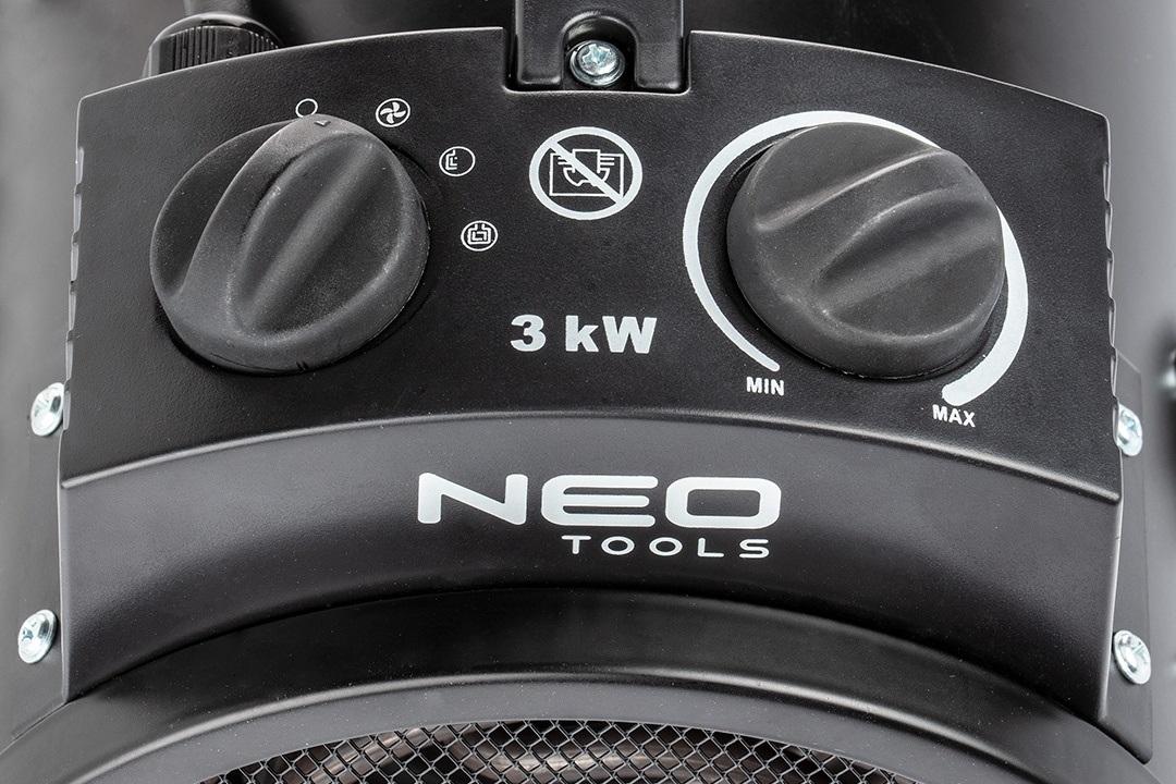 Neo Tools Pastatomas elektrinis šildytuvas NEO, 3000W, IPX4, 90-068