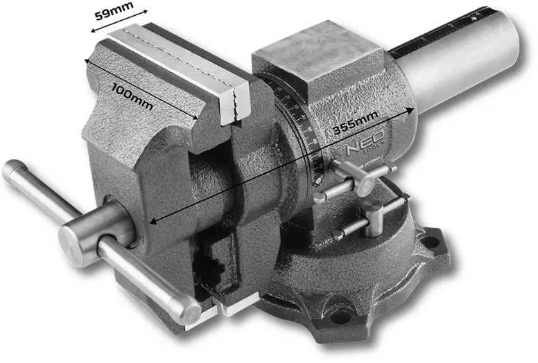 Neo Tools Stacionarus spaustuvas Neo 35-030; 100 mm