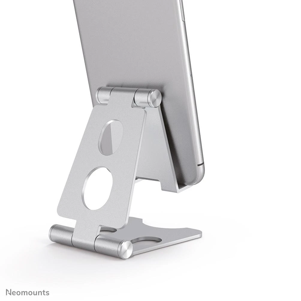 „Neomounts NEWSTAR“ telefono stalinis stovas (tinka telefonams iki 6,5 colio), Sidabrinis