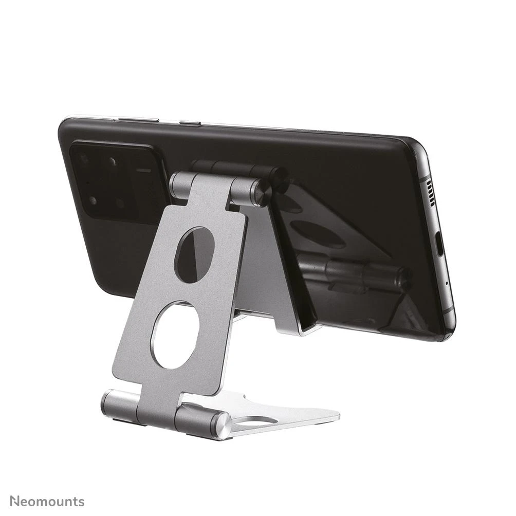 „Neomounts NEWSTAR“ telefono stalinis stovas (tinka telefonams iki 6,5 colio), Sidabrinis