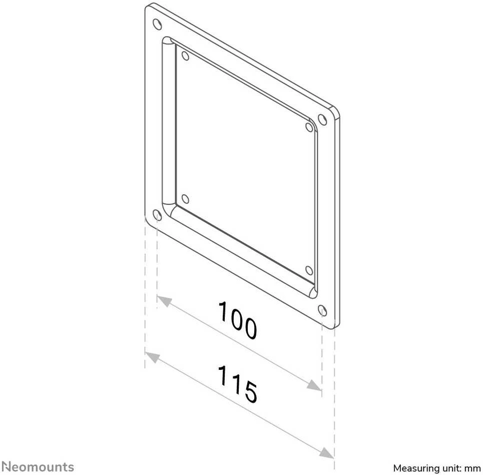 Laikiklis Neomounts NEWSTAR VESA CONVERSION PLATE - VESA 75 TO 100 - Juodas