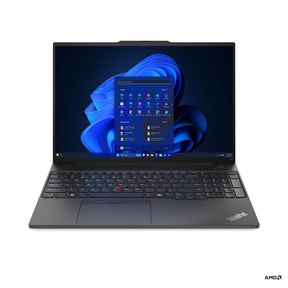 Nešiojamas kompiuteris Lenovo ThinkPad E16 Gen 2 (AMD) | 16"/ IPS/ WUXGA/ Anti-glare | AMD Ryzen™ 5 7535U | 8GB | 256GB | AMD Radeon™ 660M | Windows® 11 Pro (Pažeista pakuotė)