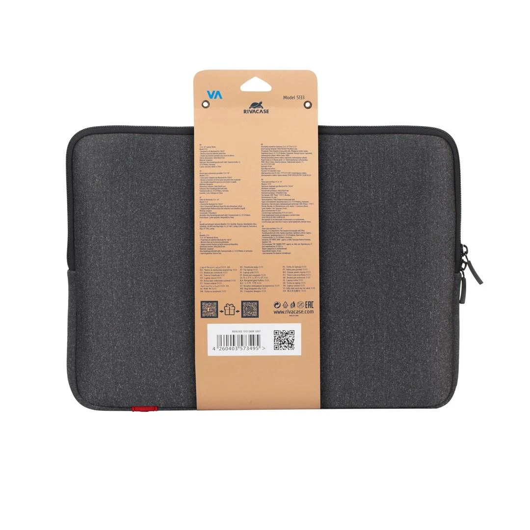 Rivacase Antishock 5133 dėklas nešiojamam kompiuteriui iki 15.4" (tamsiai pilkas)