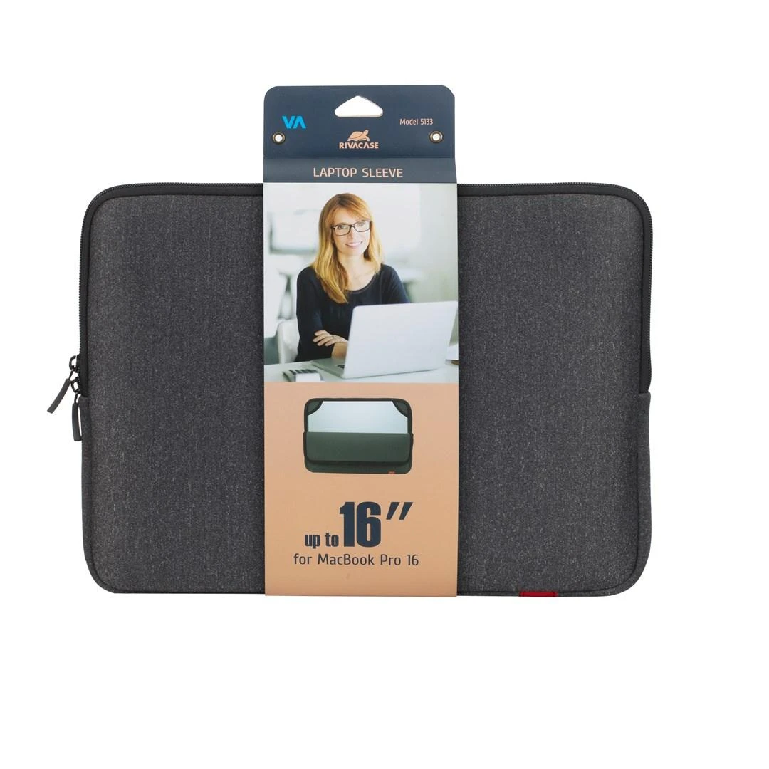 Rivacase Antishock 5133 dėklas nešiojamam kompiuteriui iki 15.4" (tamsiai pilkas)