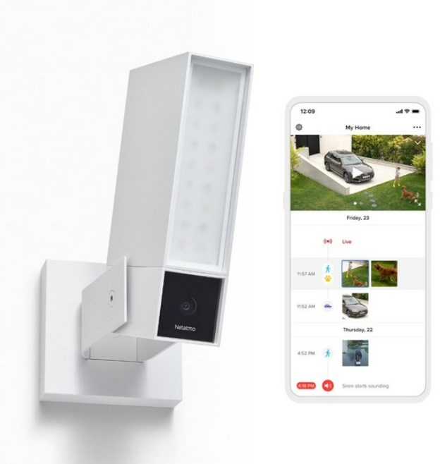 Netatmo išmanioji lauko kamera su sirena, balta