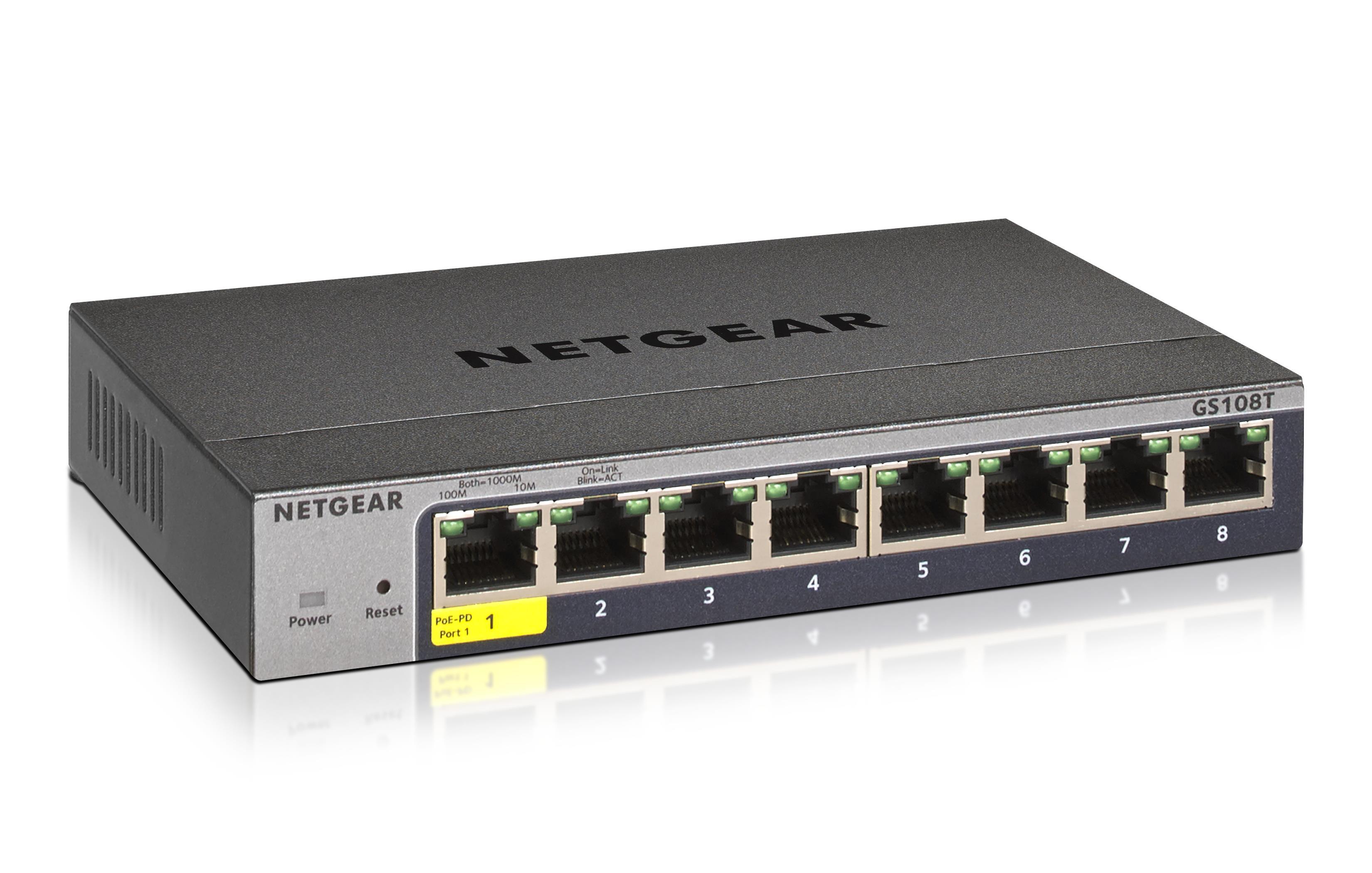 Šakotuvas NETGEAR 8 prievadų Gigabit Ethernet Smart Managed Pro jungiklis
