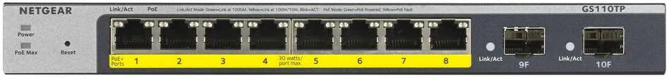 Šakotuvas NETGEAR 10 prievadų Gb Smart Managed Pro Switch m. PoE
