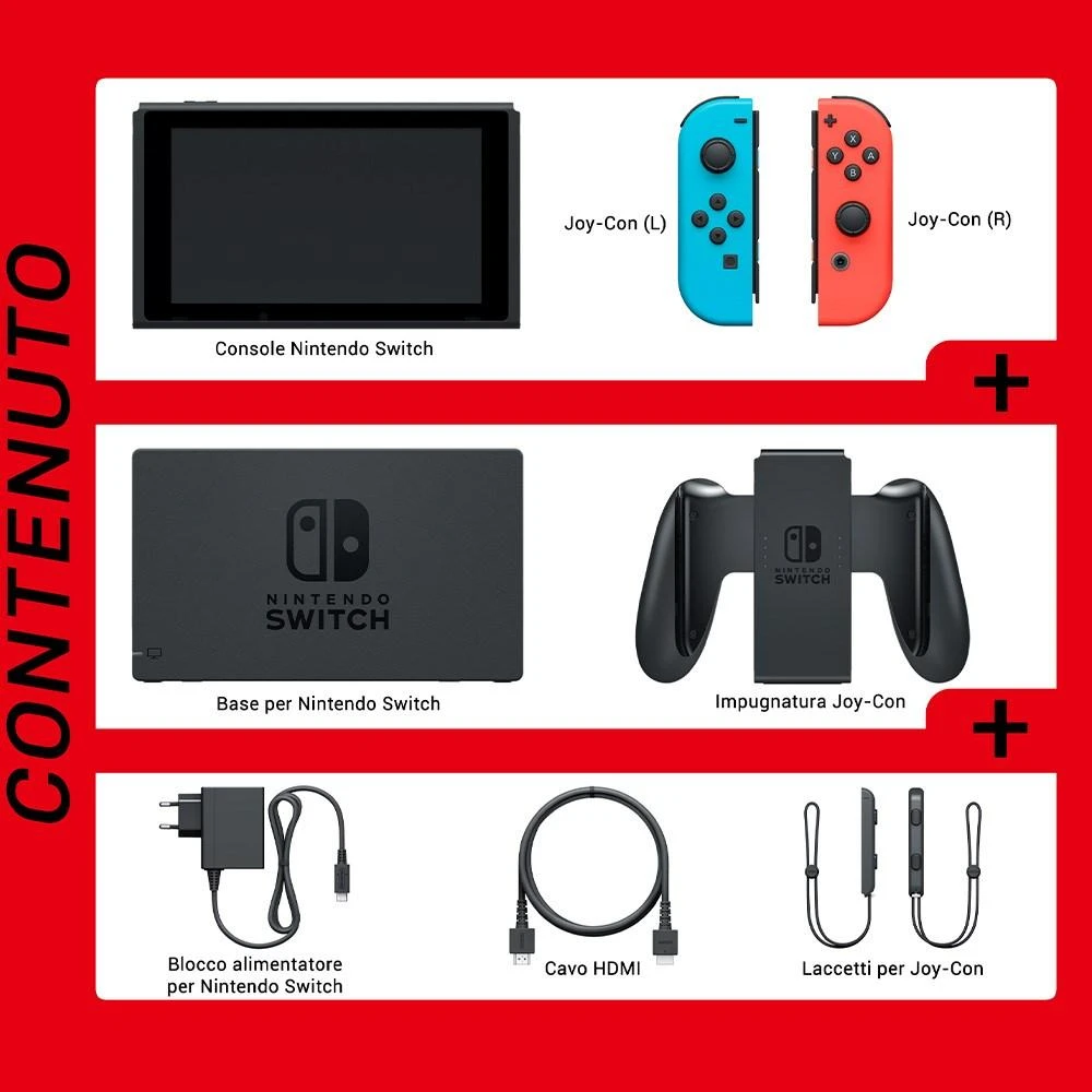 Nintendo Switch (Raudona / Mėlyna)