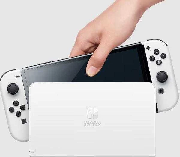 Nintendo Switch OLED konsolė (su baltais Joy-Con), modelis