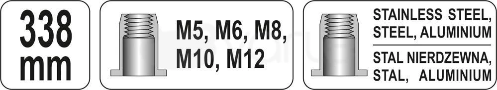 Yato kniediklis YT-36119 M5 - M12