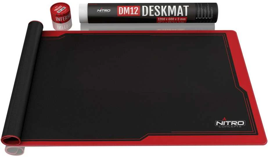 Nitro Concepts DM12 pelės kilimėlis (juoda/raudona) | 1200x600x3mm