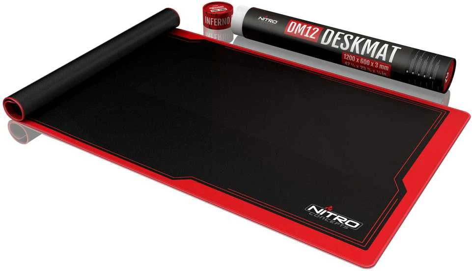 Nitro Concepts DM12 pelės kilimėlis (juoda/raudona) | 1200x600x3mm