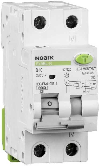 Wyłącznik Diferencinis automatinis jungiklis su apsauga nuo viršsrovės, Icn=6kA, 1+N polius, B charakteristika, In=16A, I?n=30mA, AC tipas, 107622