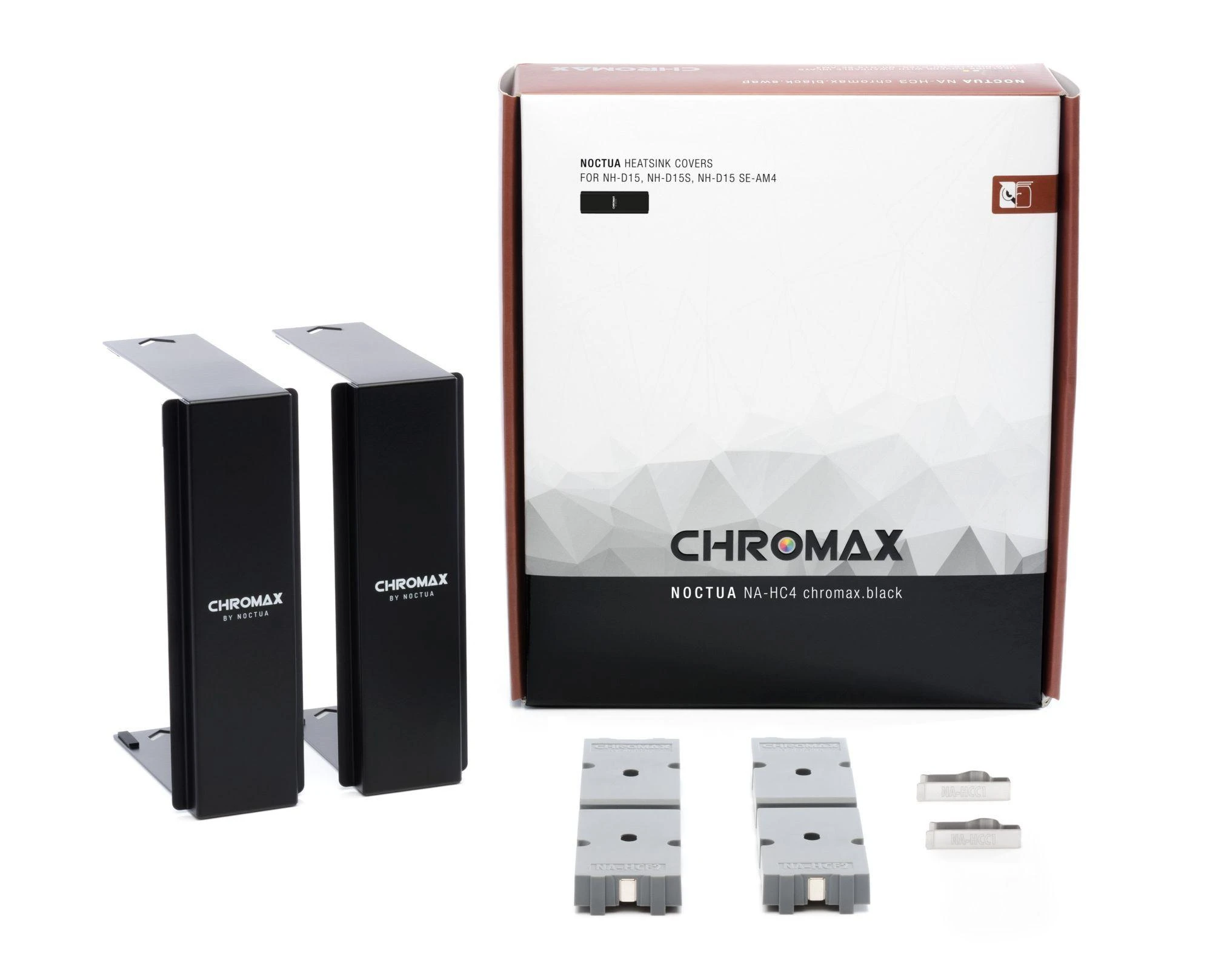 Procesoriaus aušintuvo radiatorių apdaila NOCTUA NA-HC4 chromax.juoda