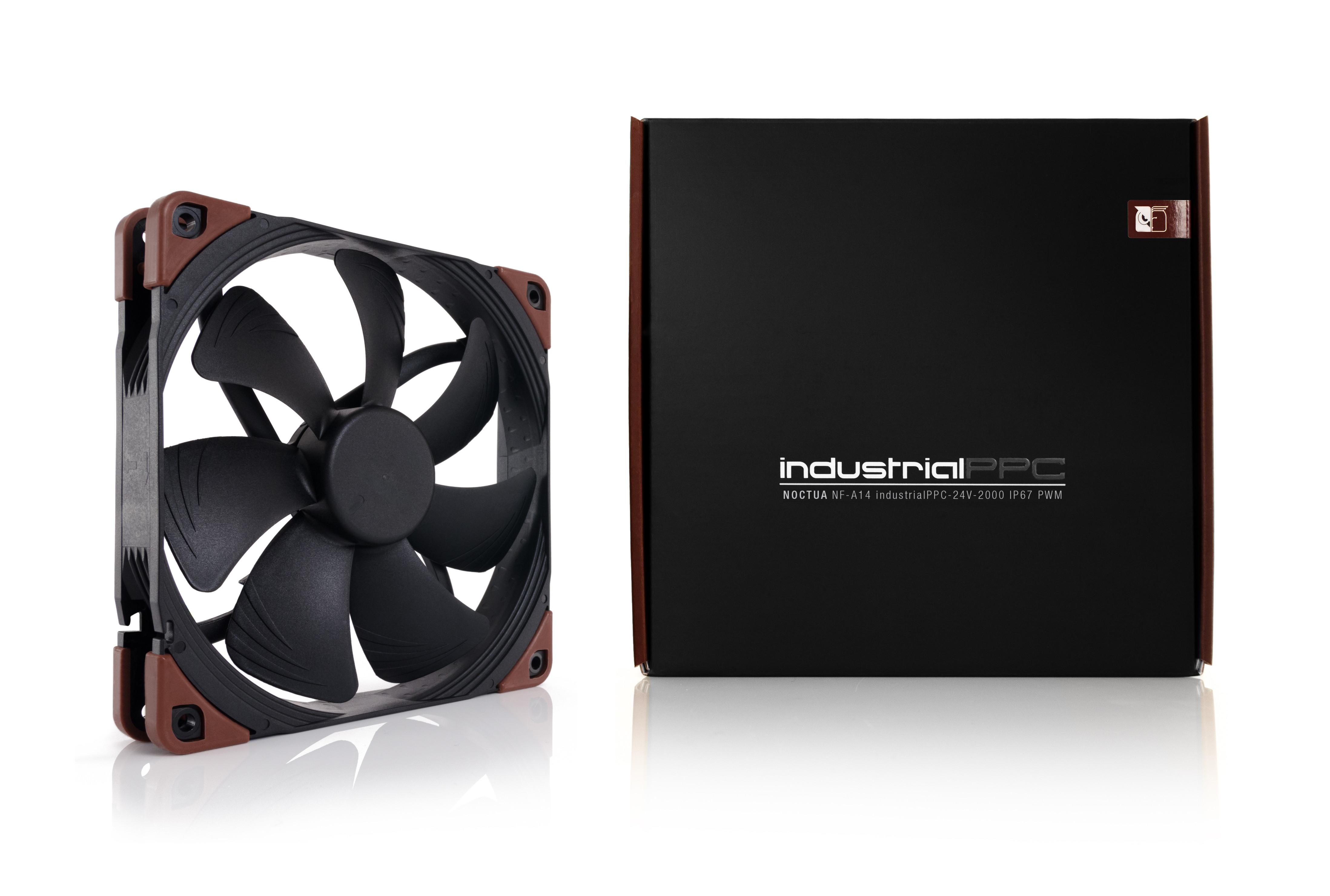 Kompiuterio Ventiliatorius - Noctua NF-A14 IndustrialPPC-2000 IP67 PWM 14 cm, Juodas