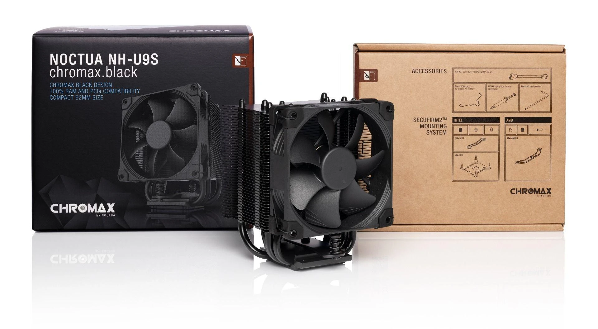 Noctua NH-U9S chromax.juodas procesoriaus aušintuvas – 92 mm