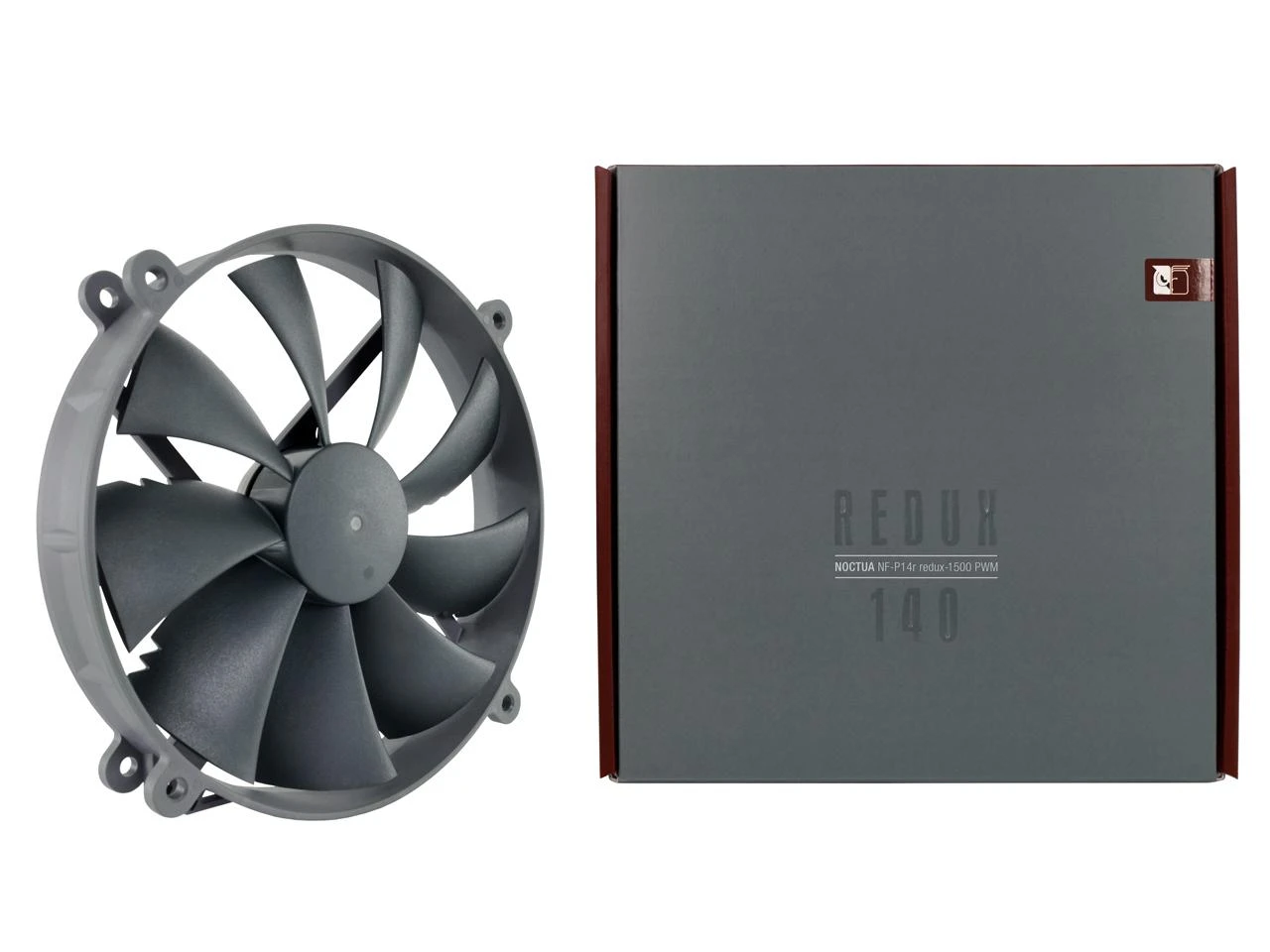 Noctua Redux 140mm ventiliatorius ir pakuotė