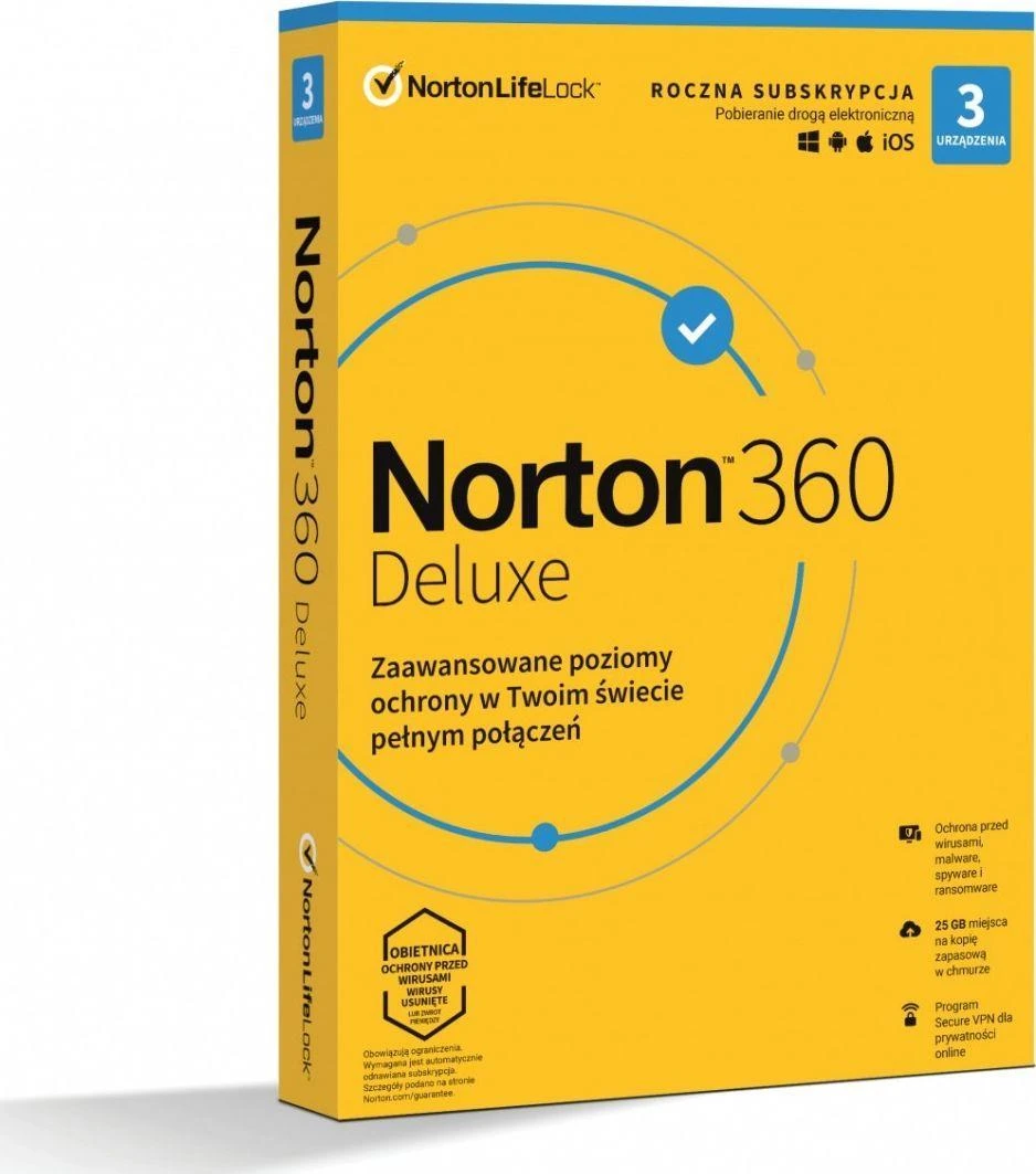 „Symantec NortonLifeLock Norton 360 Deluxe“ 1 metai