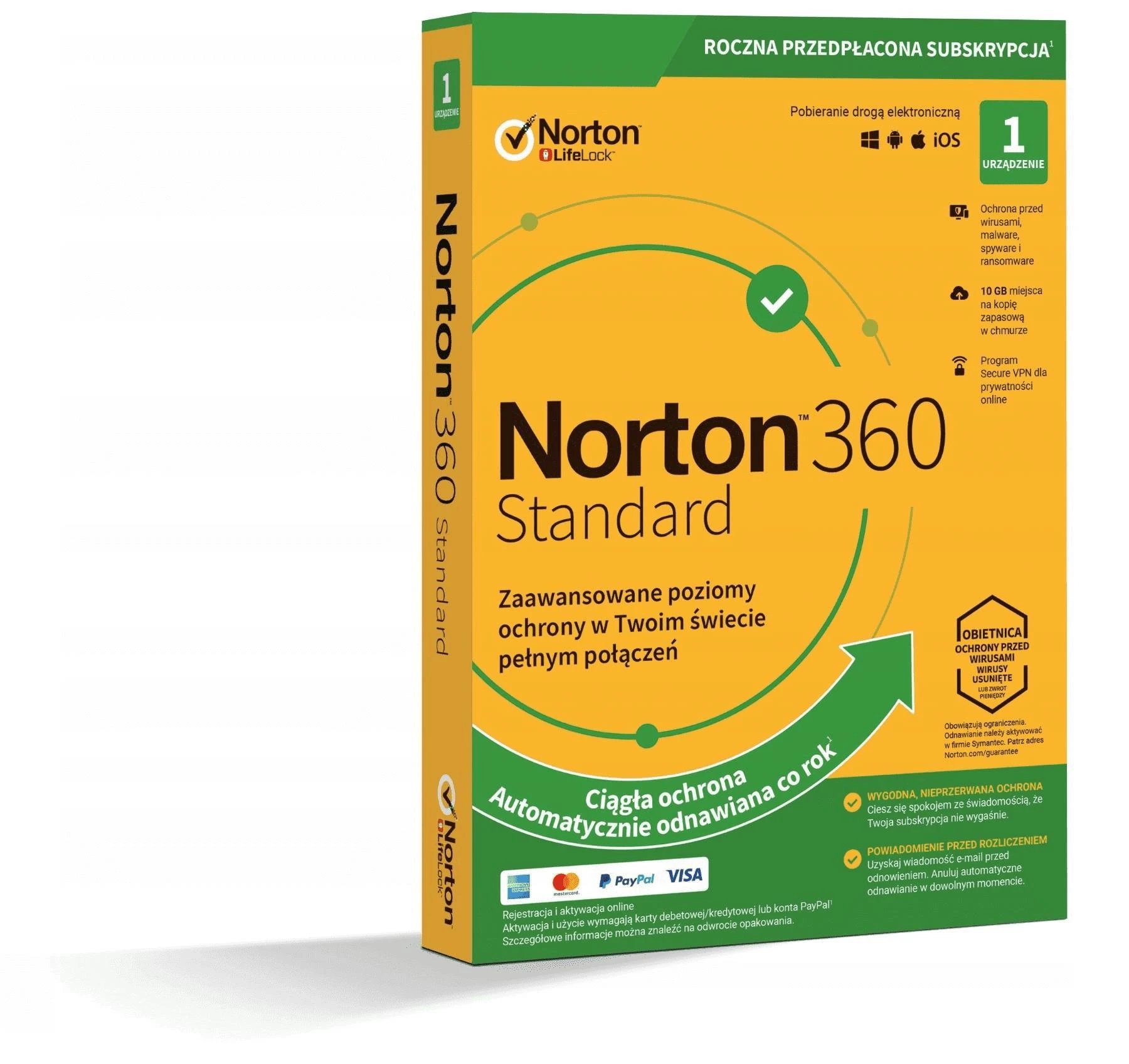 Symantec Kibernetinio Saugumo Programinė Įranga - Norton 360 Standartinė 1 Metai.