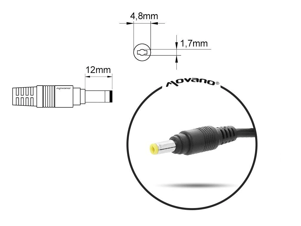 Mitsu adapterio kištuko techninis brėžinis