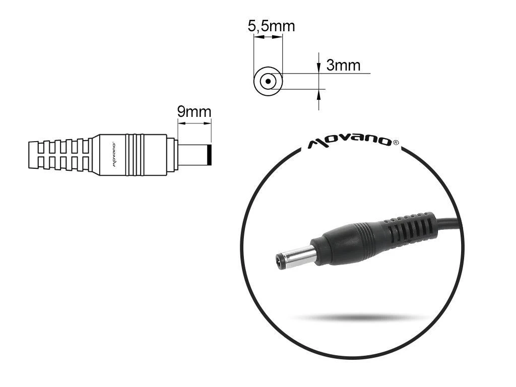 Samsung įkroviklio jungties išmatavimai