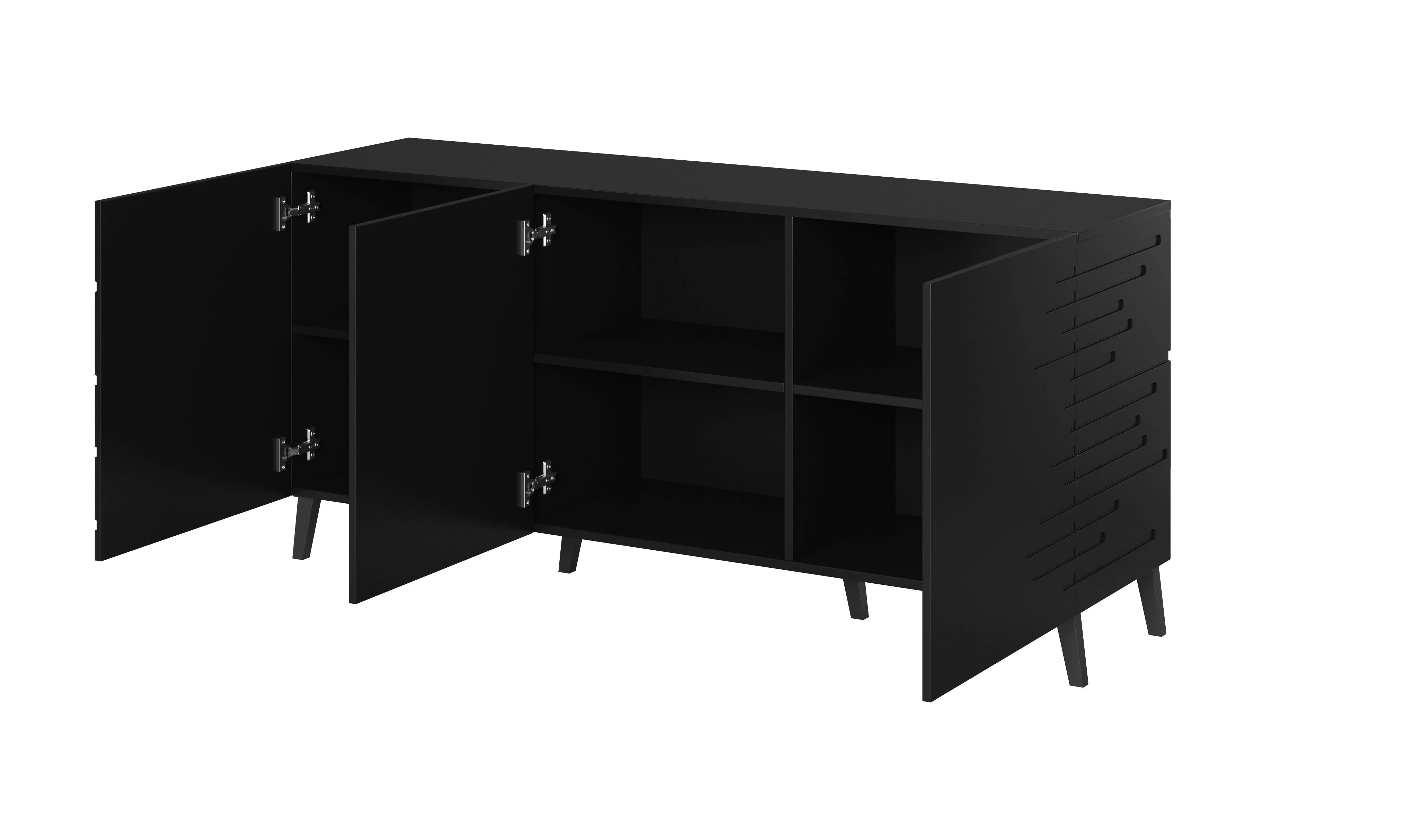 Cama Meble Komoda - Nova 155x40x72 Juoda Matinė