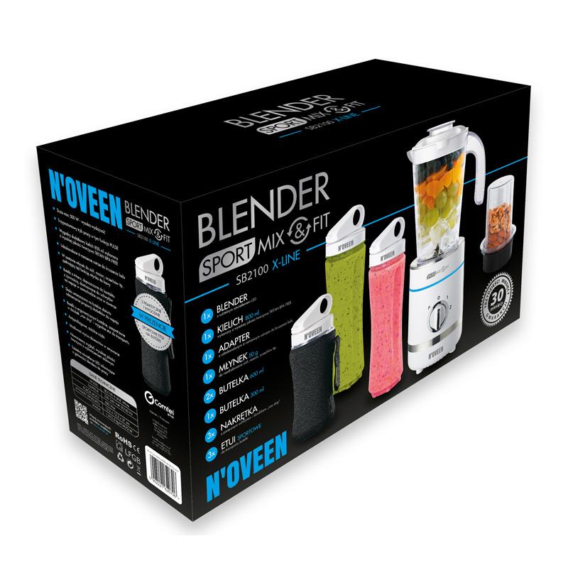Trintuvas - Blenderis Noveen Sport Mix & Fit SB2100 X-LINE 0.8L 500W