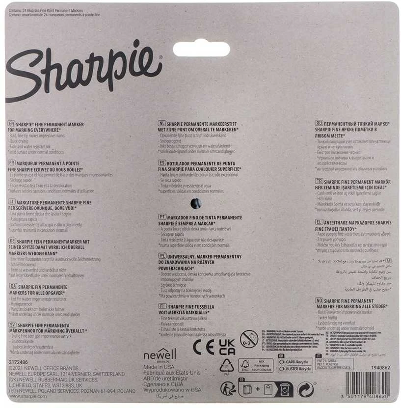 Markerių rinkinys Sharpie Fine Electro Pop 24 spalvos - 1940862