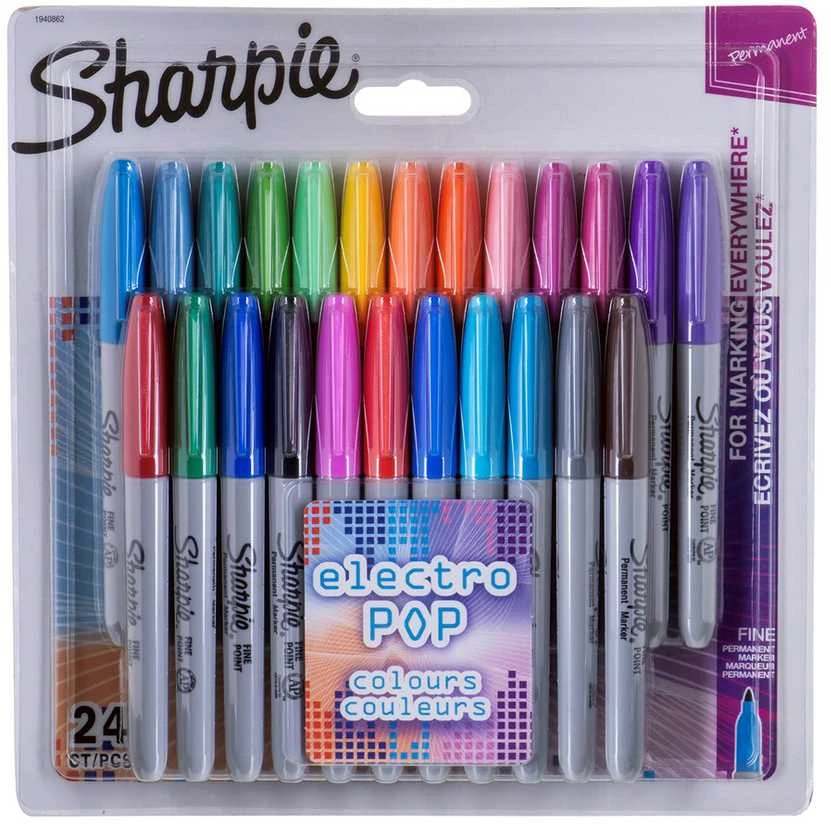 Markerių rinkinys Sharpie Fine Electro Pop 24 spalvos - 1940862
