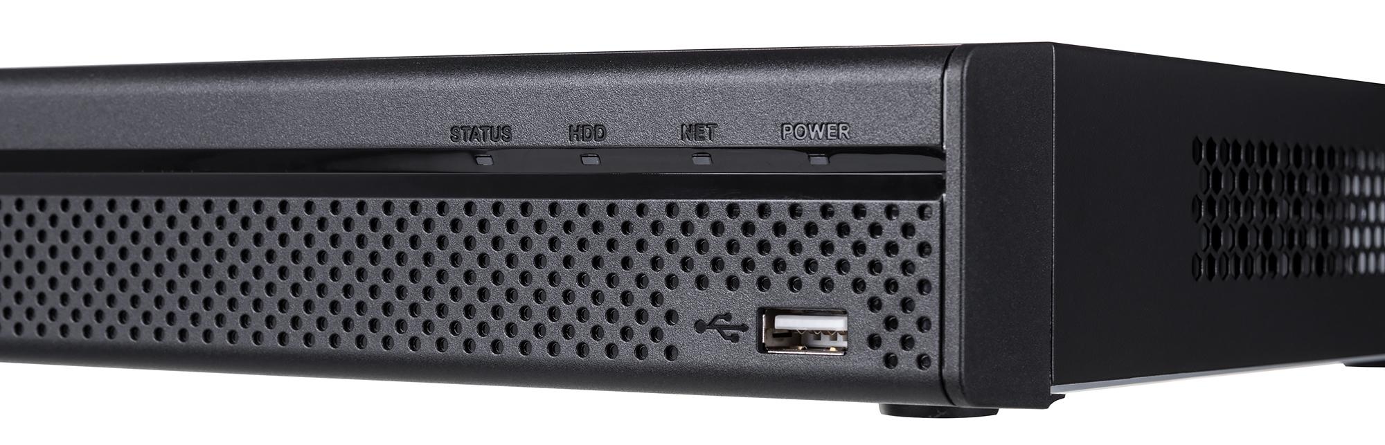 Dahua IP įrašymo įrenginys 8kam. 4K 8MP, 2HDD, IVS, H.265, 8 PoE sąsajos, 200Mbps