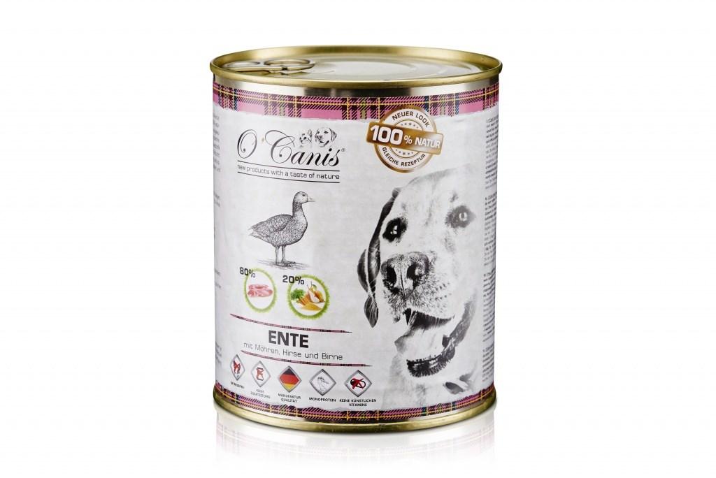 Drėgnas Šunų Maistas - O'CANIS Canned Su Antiena, Soromis Ir Morkomis 800g