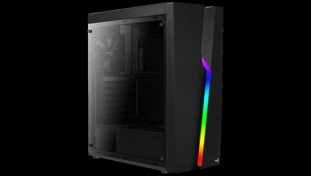AEROCOOL AEROPGSBOLT-BK-RGB PC dėklas ATX Aerocool BOLT RGB USB 3.0 - 1x120mm Juodas FAN