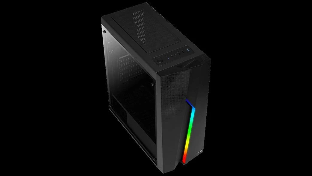 AEROCOOL AEROPGSBOLT-BK-RGB PC dėklas ATX Aerocool BOLT RGB USB 3.0 - 1x120mm Juodas FAN