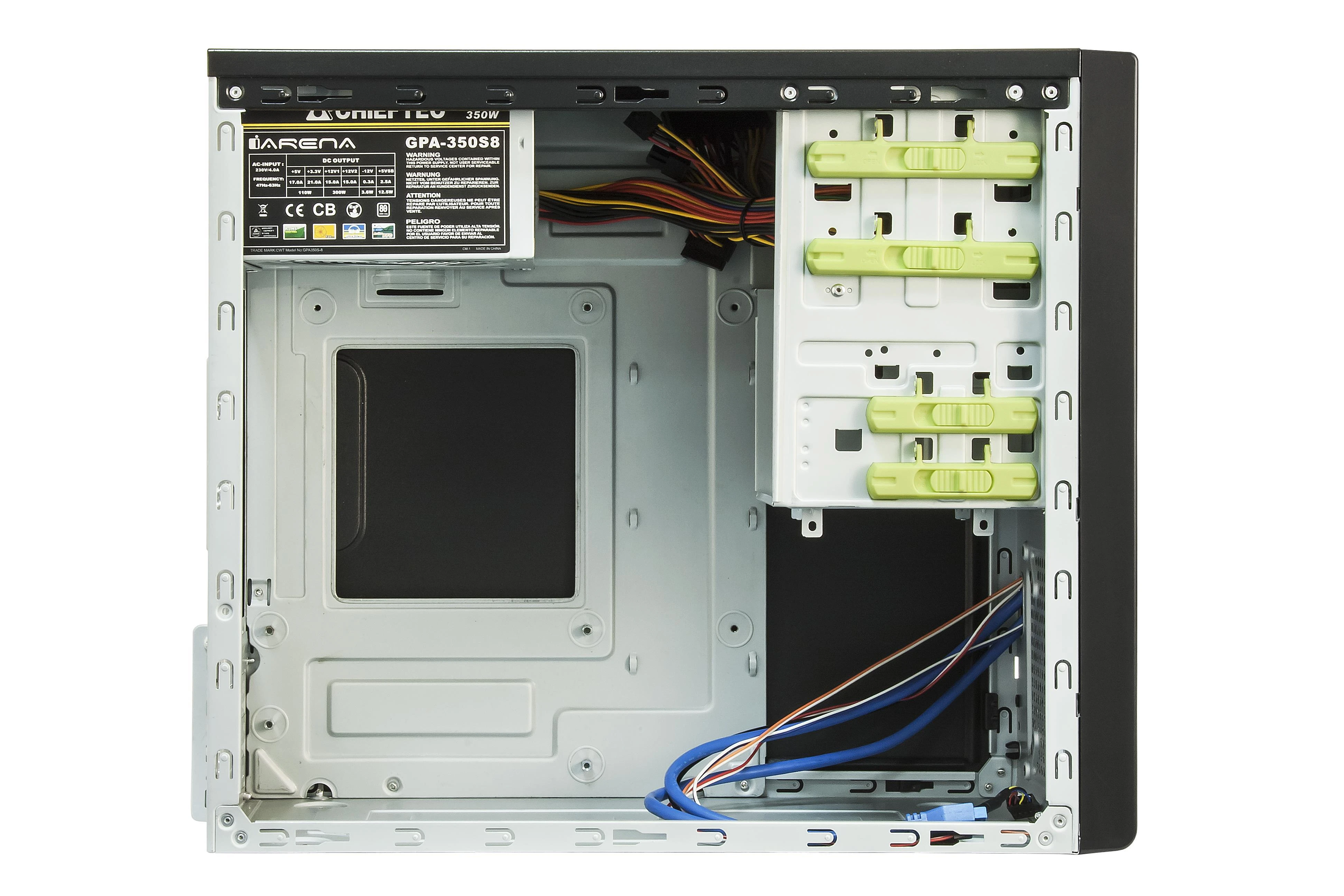 Korpusas Chieftec Elox XT-01B-350GPB (Micro ATX, juodos spalvos)