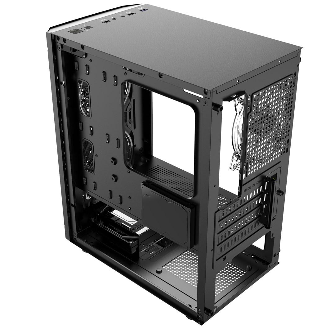 Modecom kompiuterio korpusas be maitinimo šaltinio Logic Aramis ARGB MINI USB 3.0