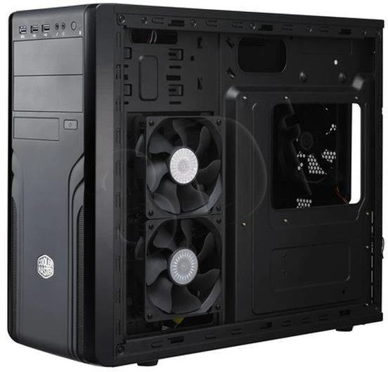 Cooler Master Force 500 USB 3.0 x1, USB 2.0 x2, Mic x1, Spk x1, Juodas, ATX, Maitinimo šaltinis nėra