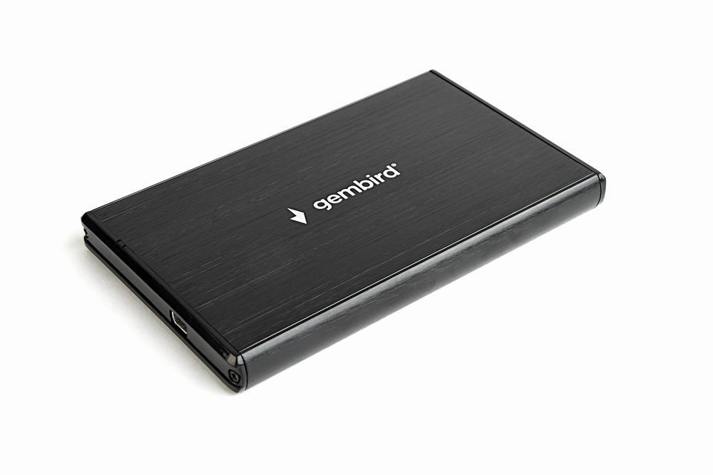 GEMBIRD EE2-U3S-3 Gembird HDD/SSD enclosure for 2.5 SATA - USB 3.0, brushed aliuminio, Juodas