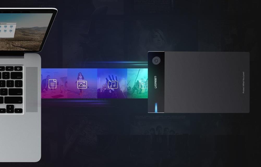 UGREEN nešiojamas išorinis HDD korpusas 3.5" / 2.5" SATA SSD/HDD, USB 3.0, SATA III, UASP, 5 Gb/s (50422)