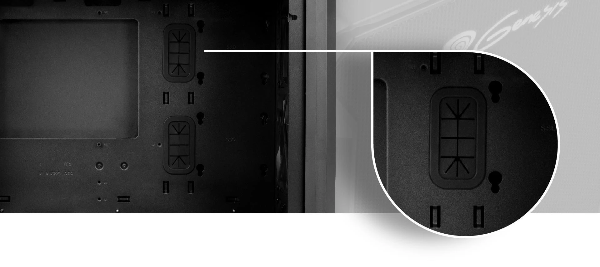 Housing NATEC Genesis Irid 503 NPC-1558 (Micro ATX, Mini ITX, juodos spalvos)