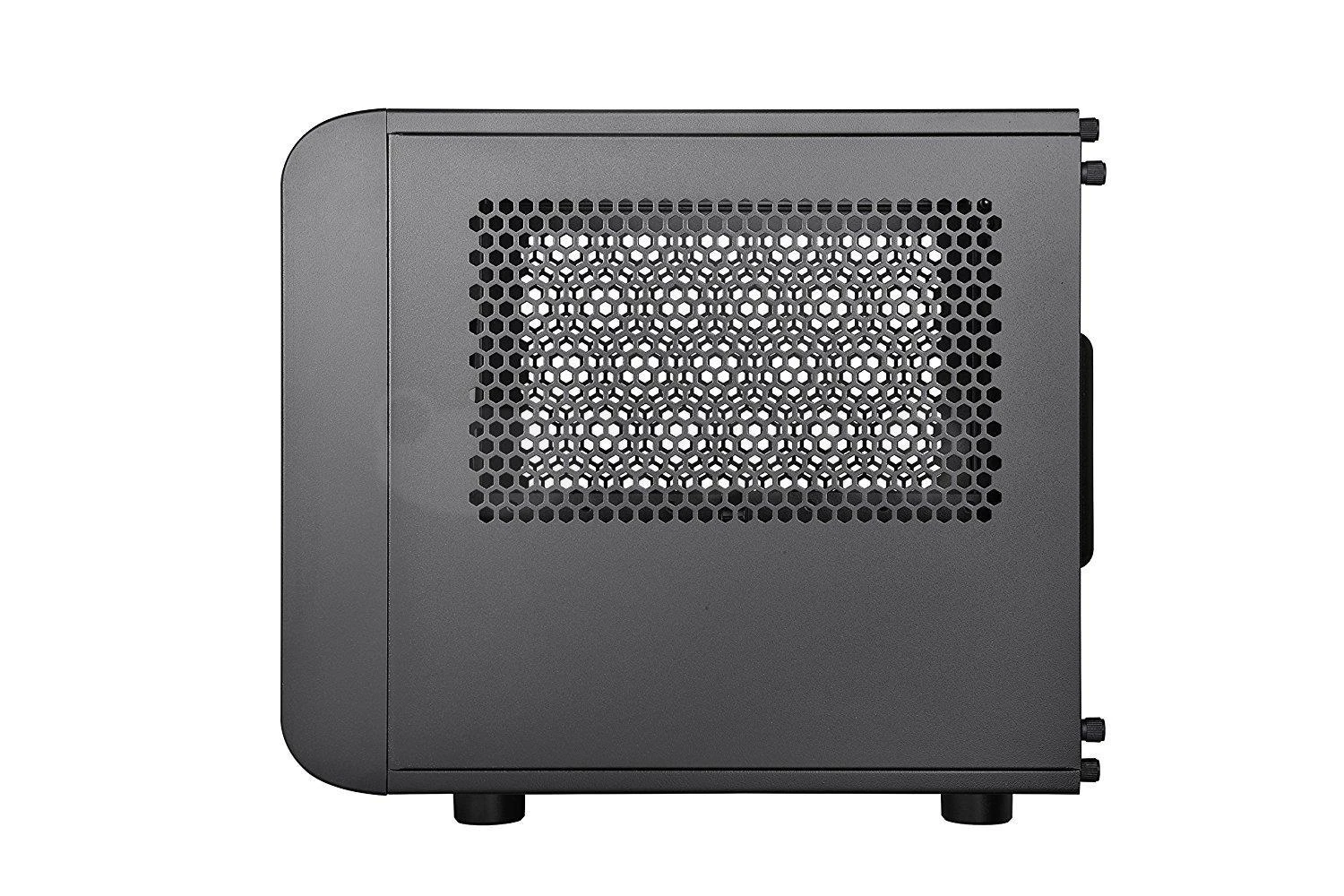 THERMALTAKE Core V1 Mini-ITX Case 2x USB 3.0 ir 1x HD Audio I/O jungtis viršuje, vienas iš anksto įdiegtas 200 mm ventiliatorius