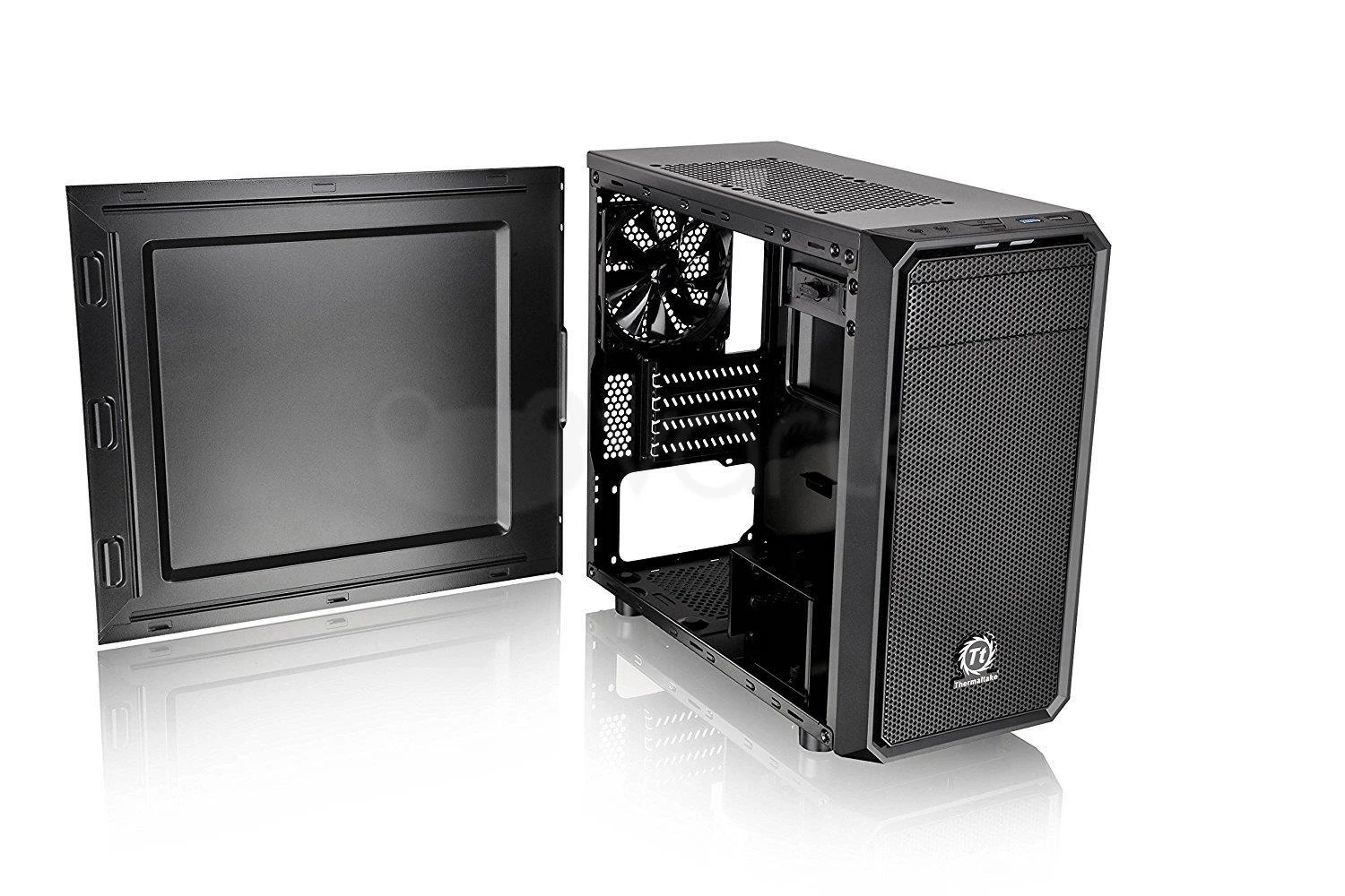 THERMALTAKE Versa H15 Micro Tower, i/O jungtys 1xUSB 3.0,1xUSB 2.0,1x HD Audio, visiškai modulinė koncepcija, kabelių valdymas