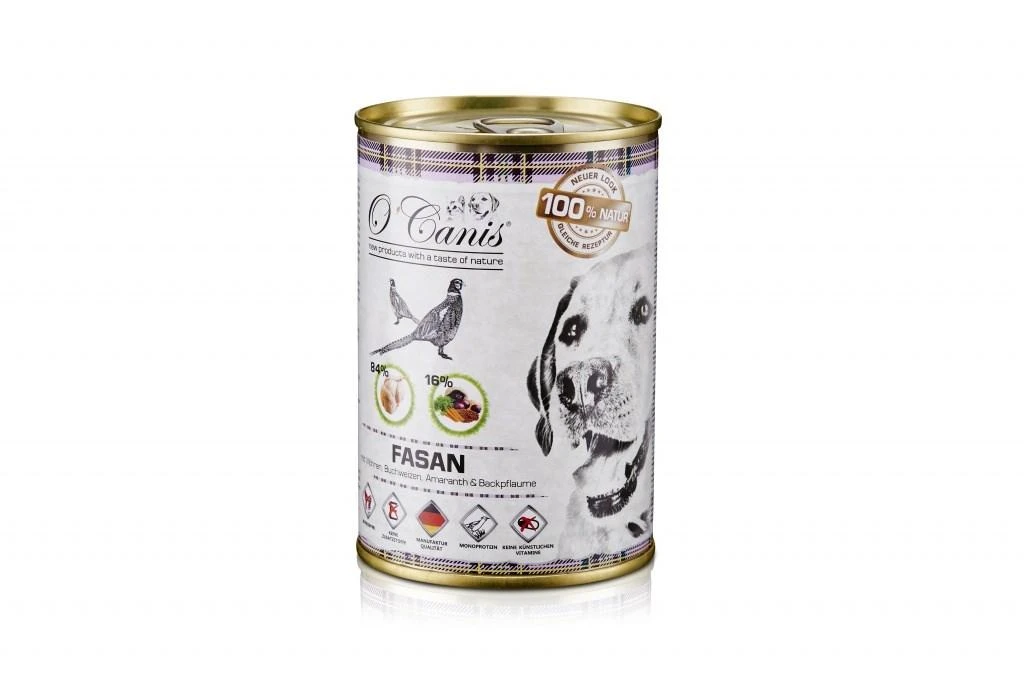 Drėgnas Šunų Maistas - O'CANIS Canned Fazanas Su Morkomis 400g