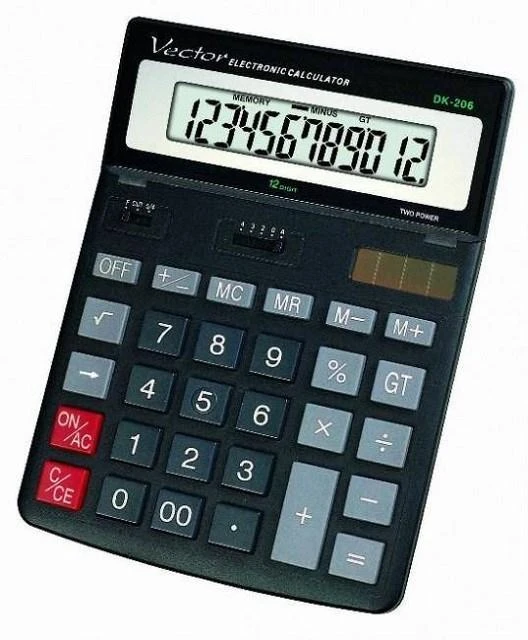 Men's Vector Casio VECTOR KAV DK-206 skaičiuotuvas